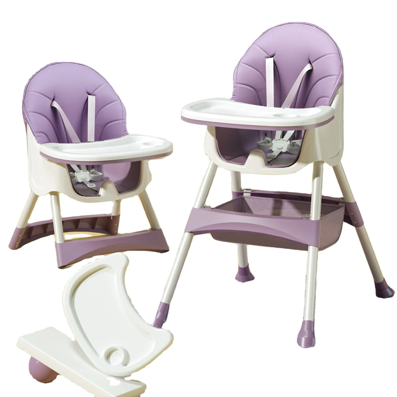 High Chair, Baby Furniture Wooden Baby Sitting Chair Baby Products Feeding Baby Portable Baby Chair, Free Design 2 In1 Modern