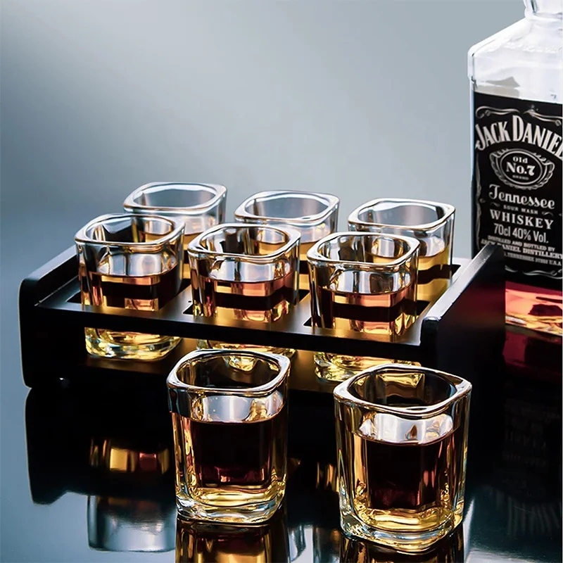 6-Pack Shot Glasses Set Cool Shot Glasses 2 oz Tequila Shot Glasses with Heavy Base