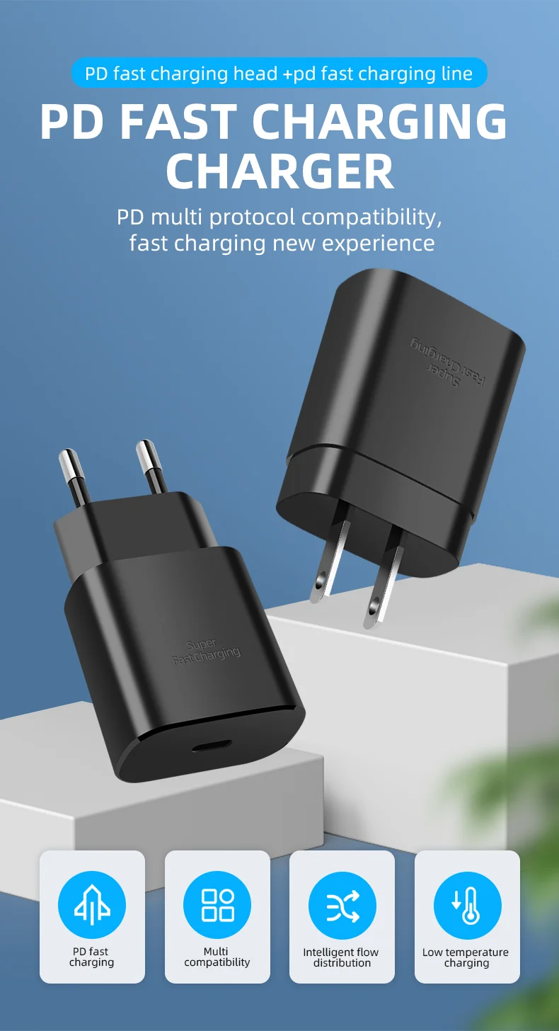 Original quality 25W 45W 3A super fast charger USB-C power adapter PD wall charger cargadores for samsung note20 S20 S10 Ultra