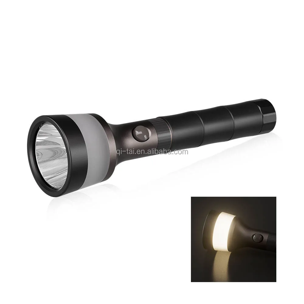 350 Lumens Torch Light Rechargeable Battery Camping  Rechargeable Flashlight   With magnet red light  Aluminium flashlight