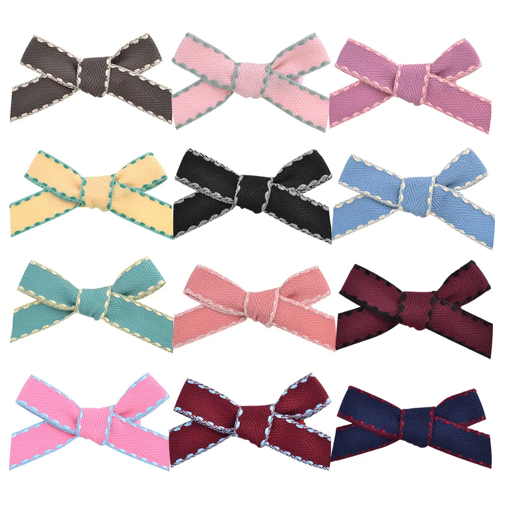 Baby Girls Mini Ribbon Bow Hair Clip Baby Barrettes Wholesale Chinese Hairpins