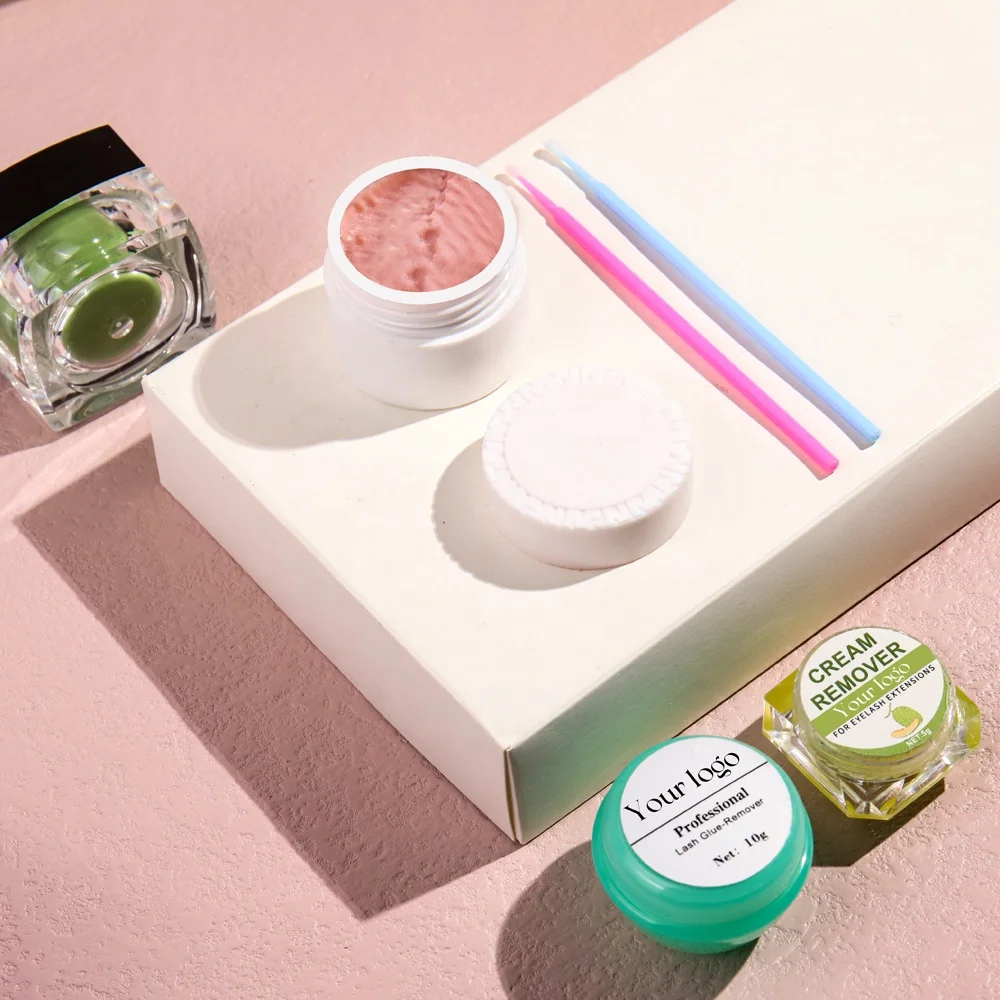 Private Label Lash Extension Remover Makeup Cream Pink Blue No Irritation Gel Lash Adhesive Remover Lash Extension Glue Remover