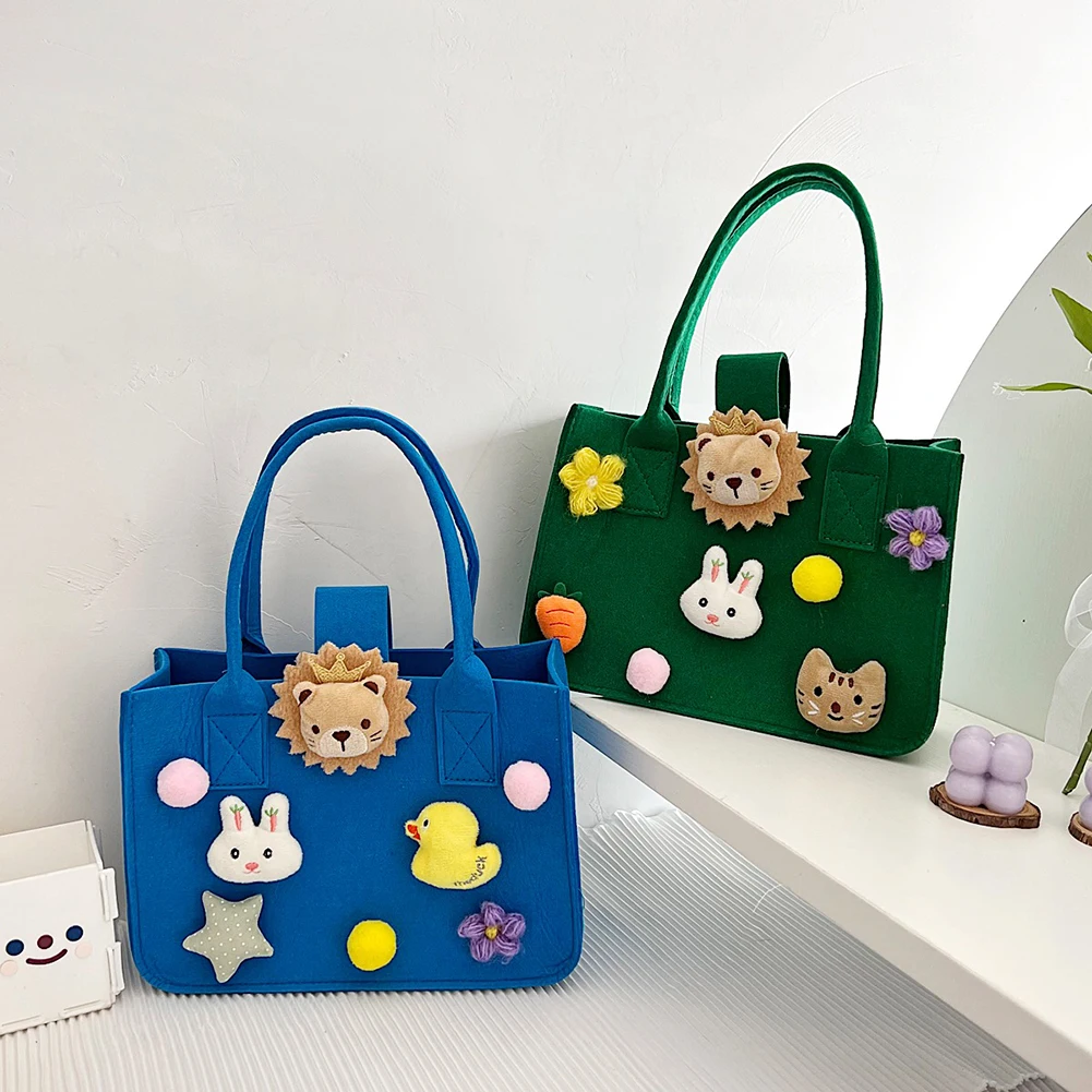Children Doll Felt Sculpture Female Handbags Cartoon Party Gift bags Gift Bag Birthday Luxury Children Tote Shopping Bags