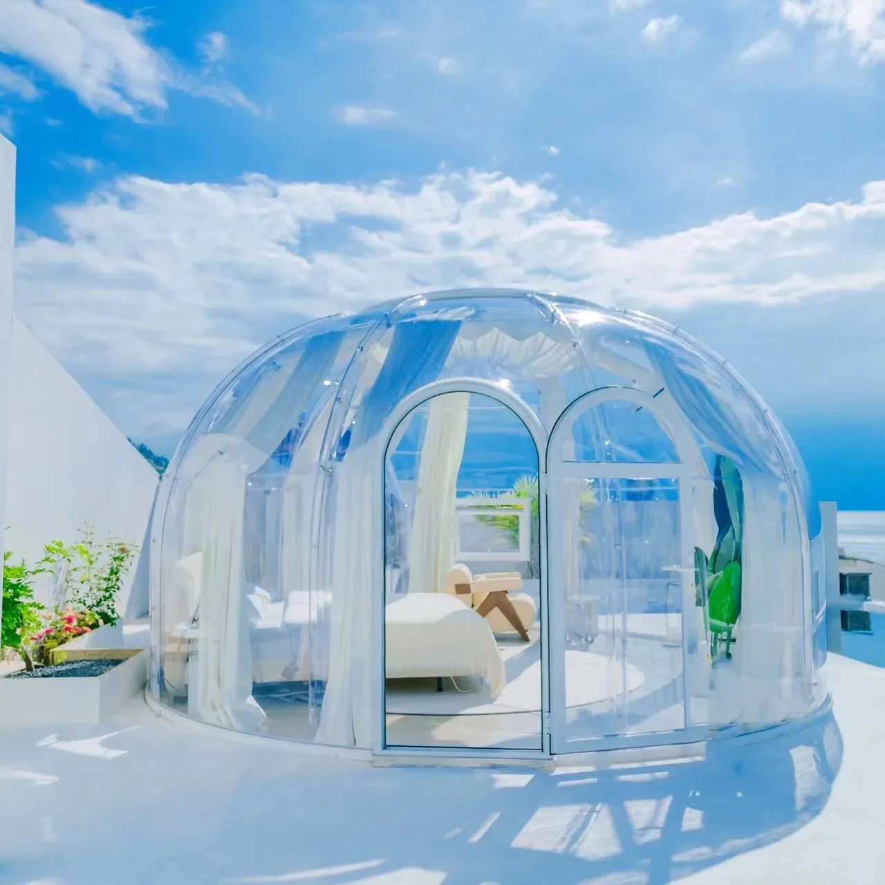 XZ-quality ETFE tensile film structure transparent shading roof cover architecture membrane material