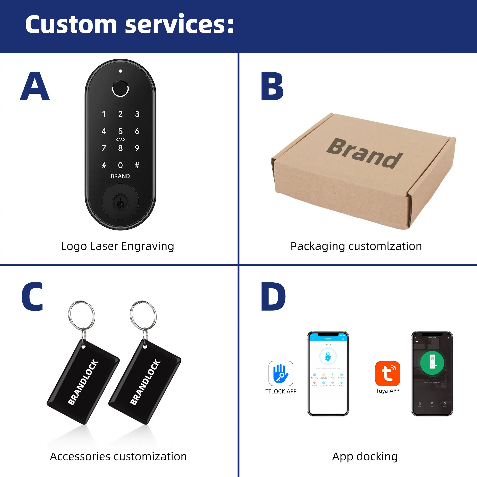 Liliwise Waterproof Custom Password Ttlock Tuya APP Remote Control Fingerprint Biometric Keyless Cabinet Smart lock