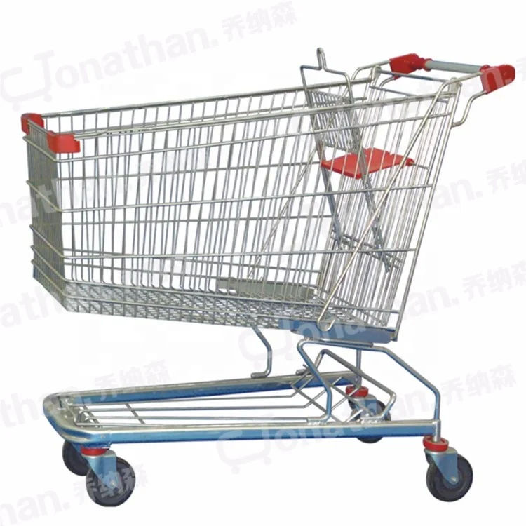 210L wholesale cheap price supermarket shopping trolley