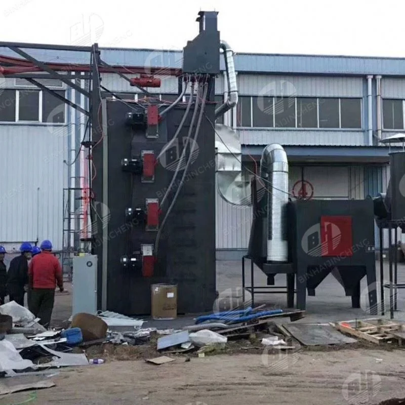 China Manufacturer Machinery For Steel Measuring Tape Q37 Rotary Hook Shot Blasting Machine