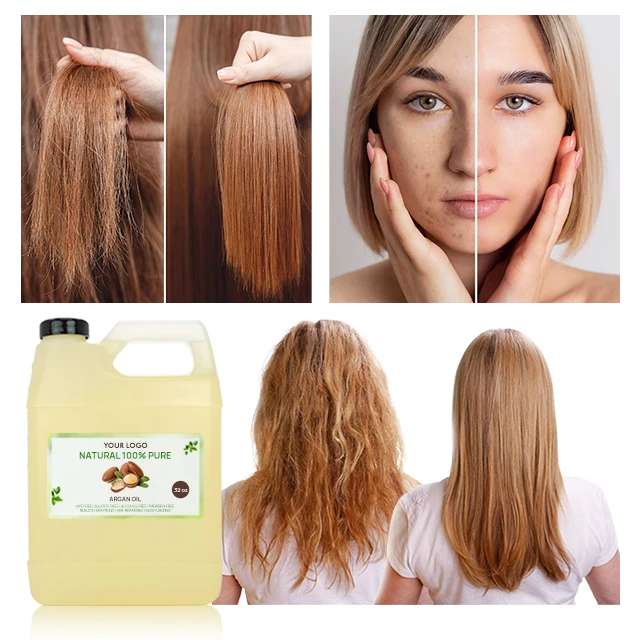 32oz Moroccan Argan Oil Bulk Gallon Growth For Dry And Damaged Hair Skin Moisturizer Nails Protector