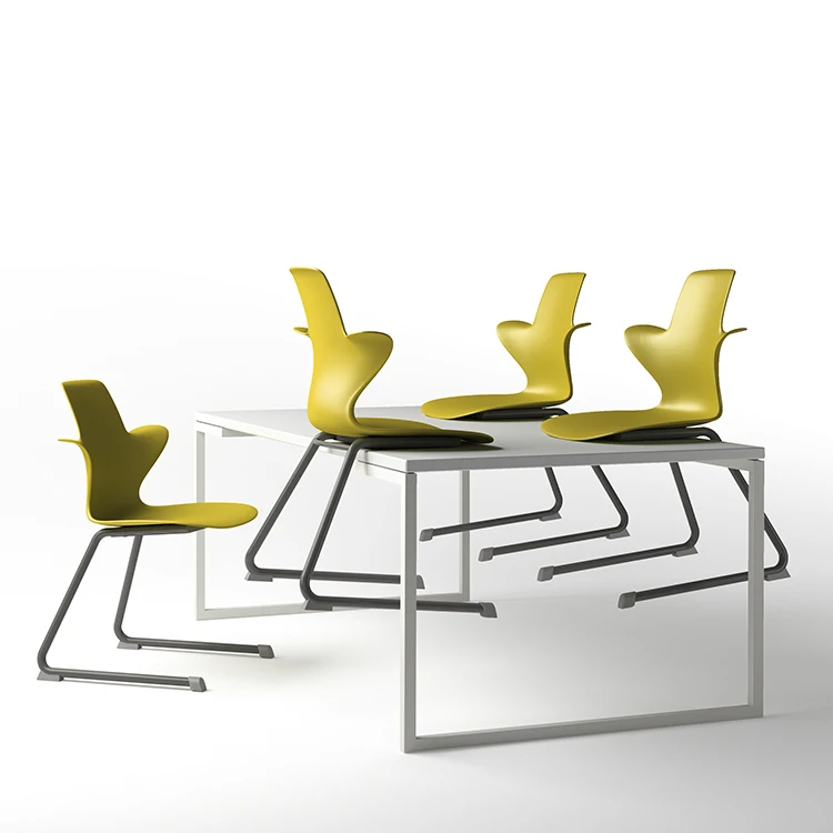 
Italian designer designed C Shape Legs Office School Student Stacking Meeting Training Chair 