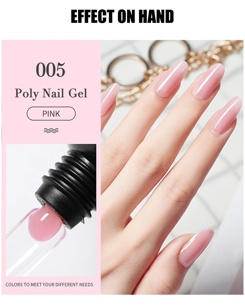 60g Poly Polish Gel Wholesale Organic Soak To Off Uv Extension Poly Acrylic Gel Professional In Tubes For Nails OEM