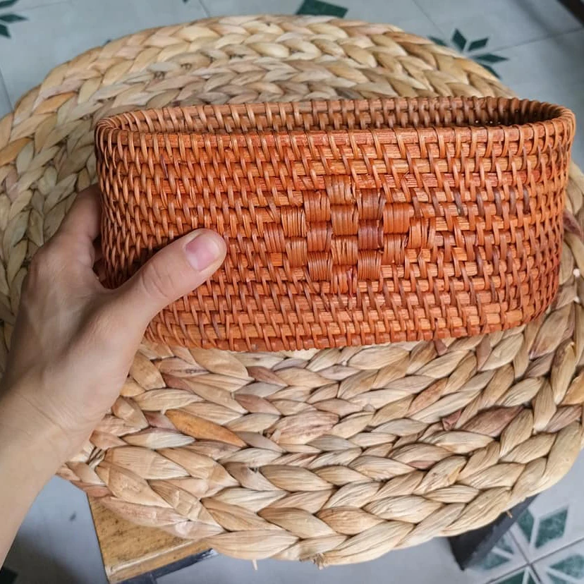 Handcrafted Best Price Fast Delivery Rattan Tray for Kitchenware