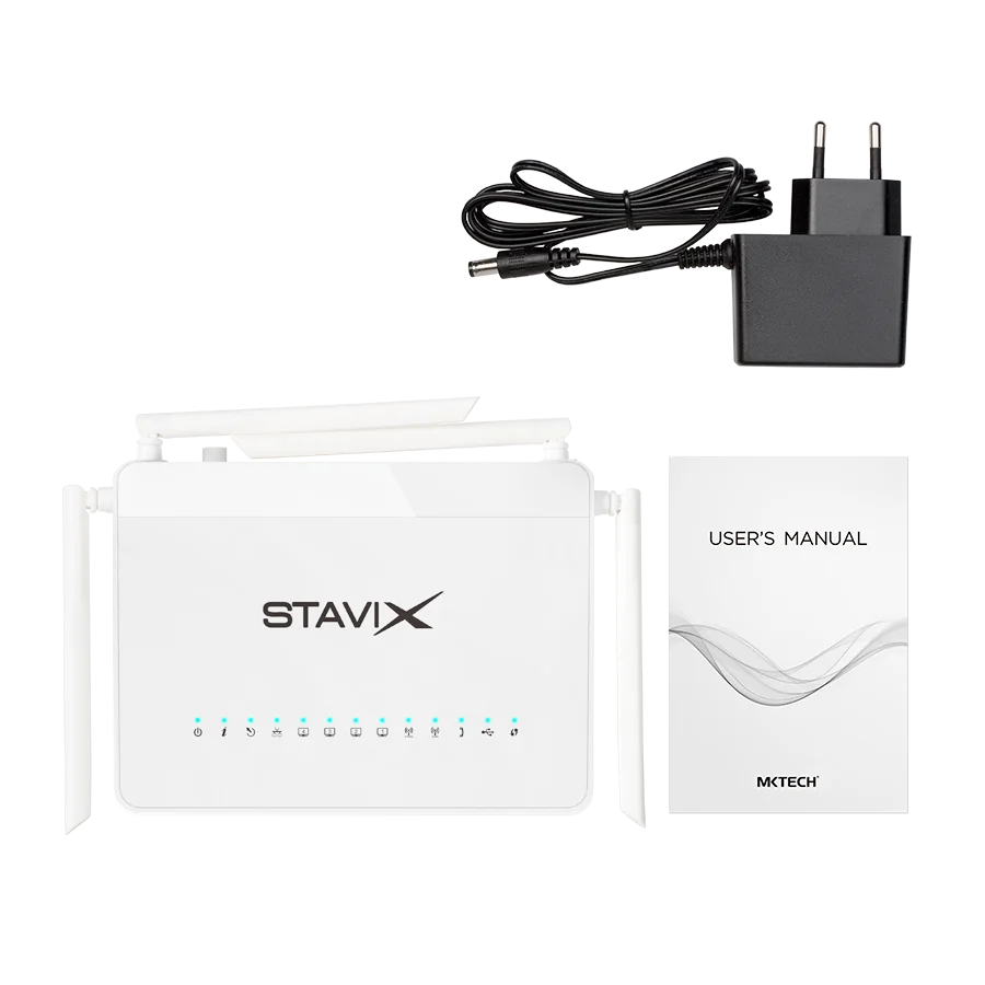 Fiber Optic Equipment 5g EPON GPON Modem Price 4 Port Pots 4ge Dual-band Wifi ONU