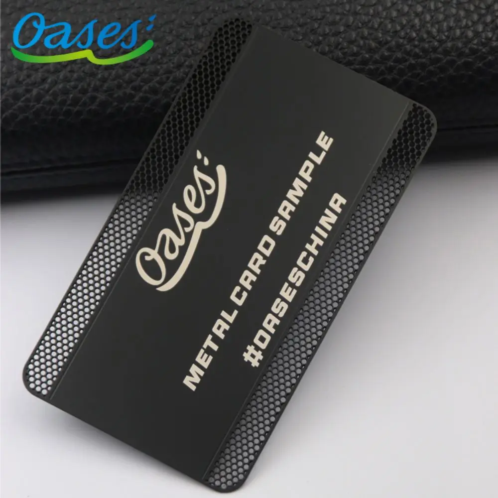 Factory Price Invisible Hybrid Black NFC Metal Business Card For Social Media Sharing