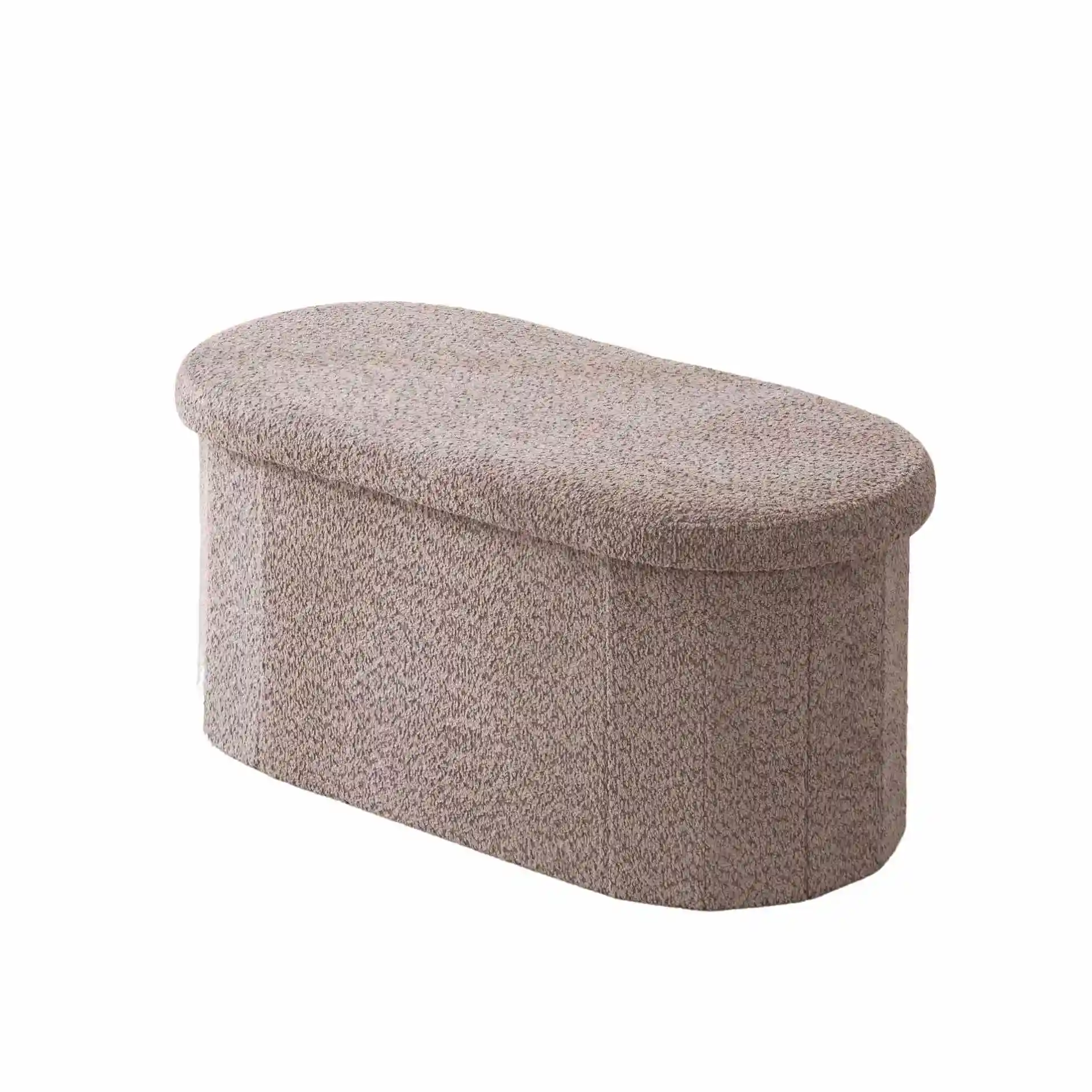 Montrae Wide Oval Storage Ottoman Bench With 2 Small Stool For End Of Bed Set Fabric Carton Customized Logo Dining Chair T/T