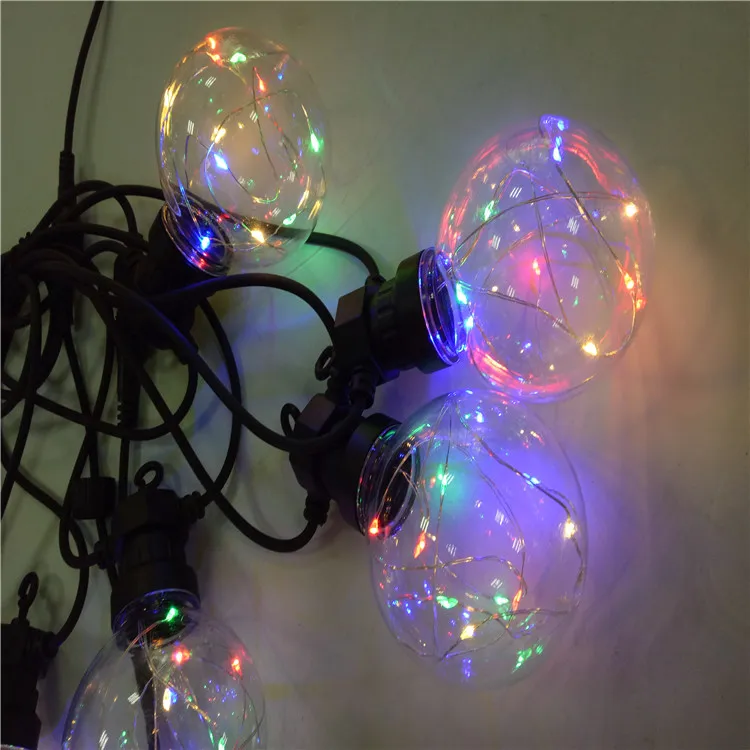 high quality G80 Festoon Globe Bulbs Garland Light for indoor room and outdoor decor Globe LED copper wire String Light