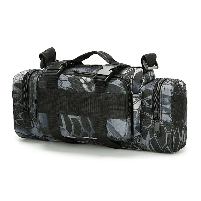 AYPPRO Single Shoulder Tactical Waist Pack Outdoor Camouflage Canvas Camera Bag Waterproof for Running Gym Travel