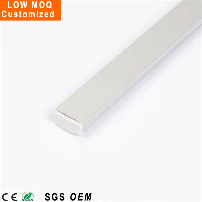 Stock Fast Delivery slim 3m white silvery black aluminium profile led for table lighting
