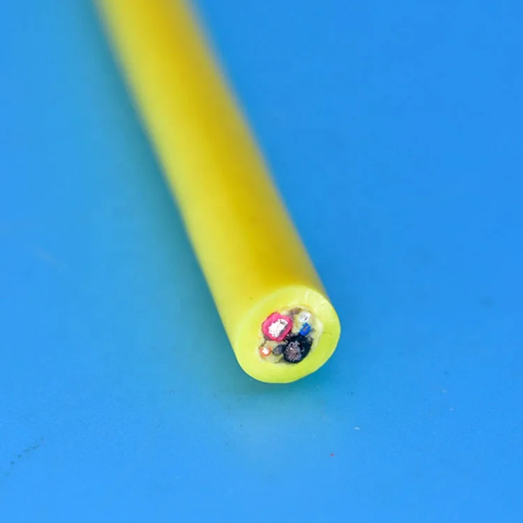 6 core neutrally buoyant tether underwater cable with twisted pair