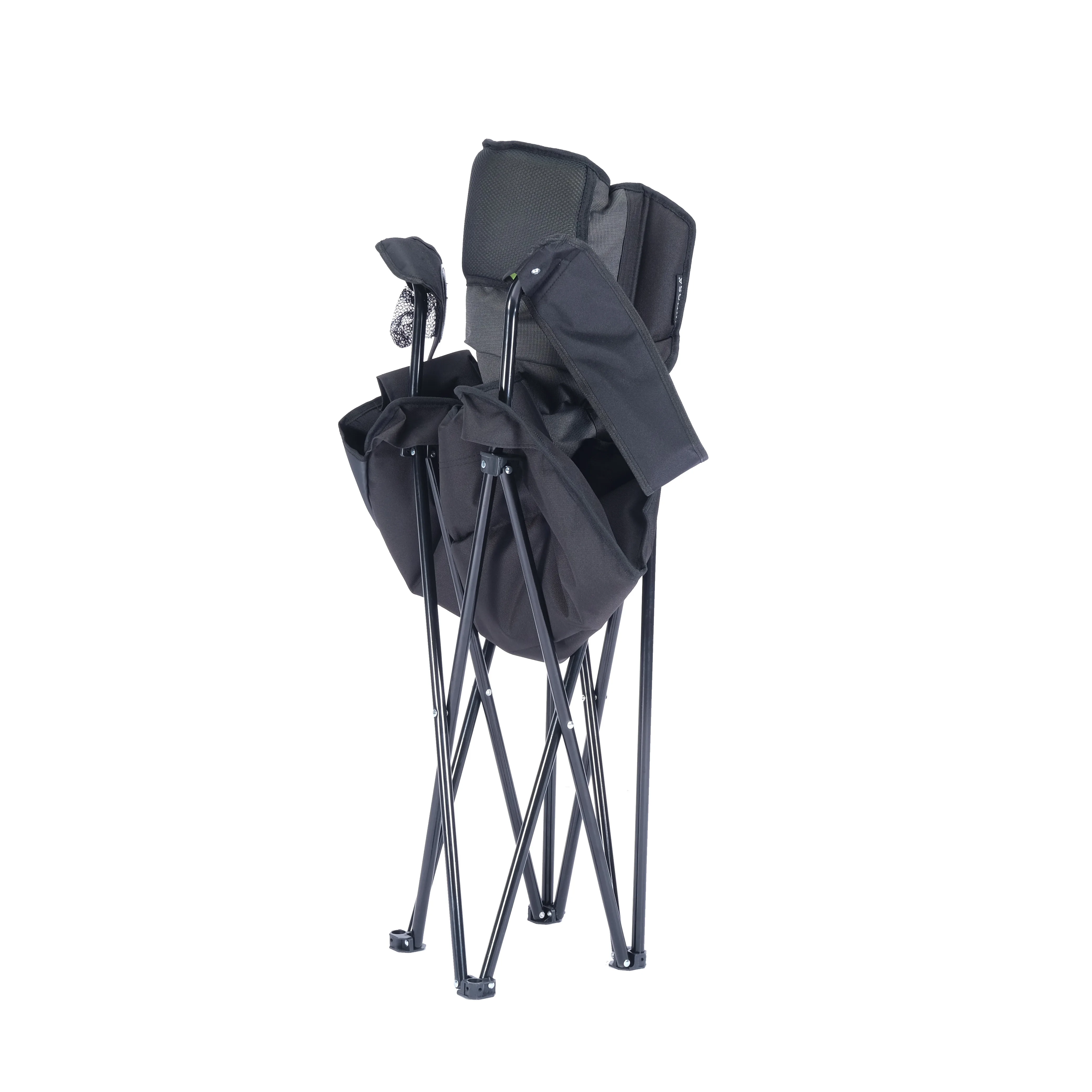 Outdoor double layer padded sponge chair armrest picnic chair comfortable folding camping chair with side pocket