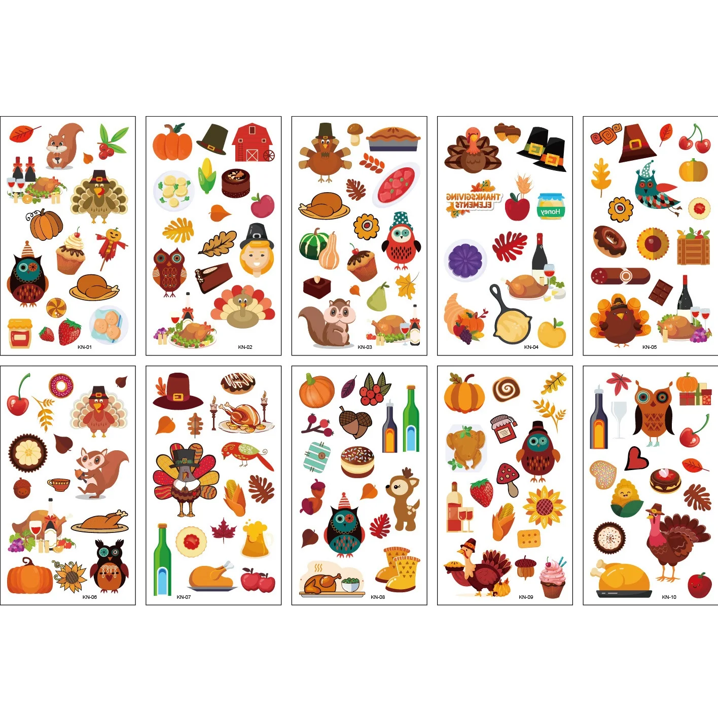 5 Kinds Kid Toy Cute Animals Cartoon Sticker Waterproof Sweatproof Temporary Tattoo Stickers Decoration Sticker Children Gift