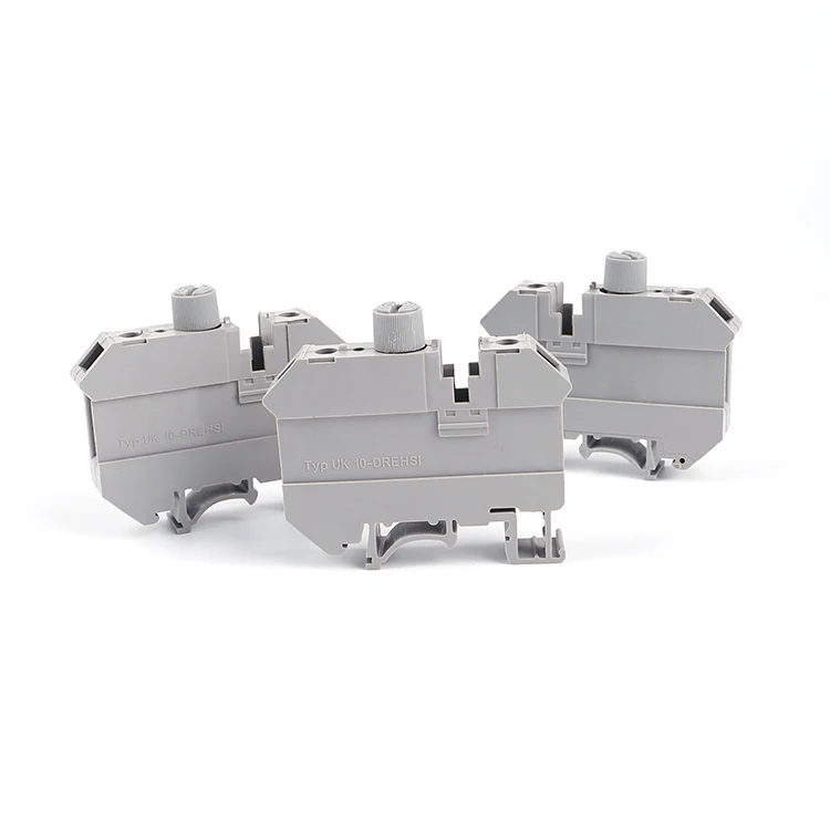 UK 10-DREHSI Gray 24-6 AWG 0.5-16mm Disconnect Lever Feed Screw Type Panel Mounted fuse with led din DIN Rail Terminal Blocks
