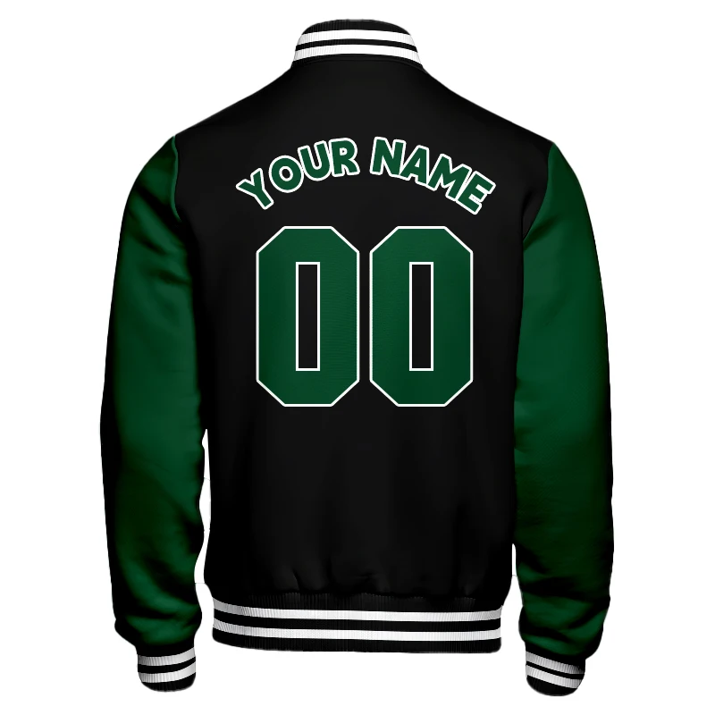 New design contrast color men bomber jacket high quality custom printed university vintage bomber jacket