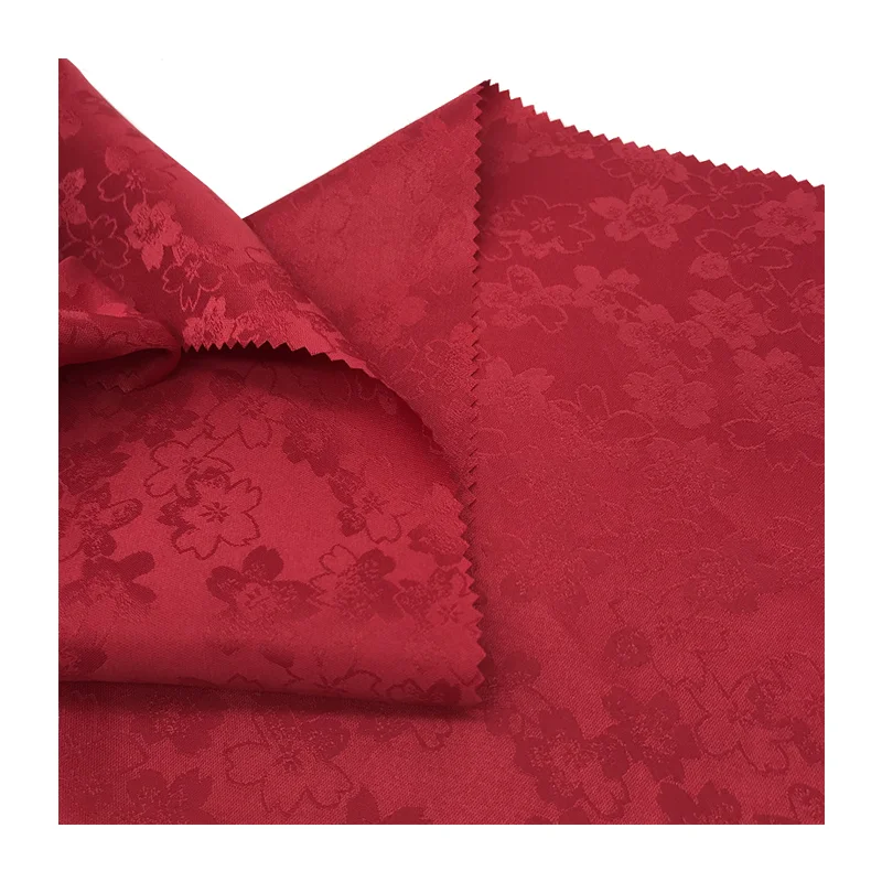 wholesale factory foundry 100%Polyester soft silk jacquard fabric for dresses