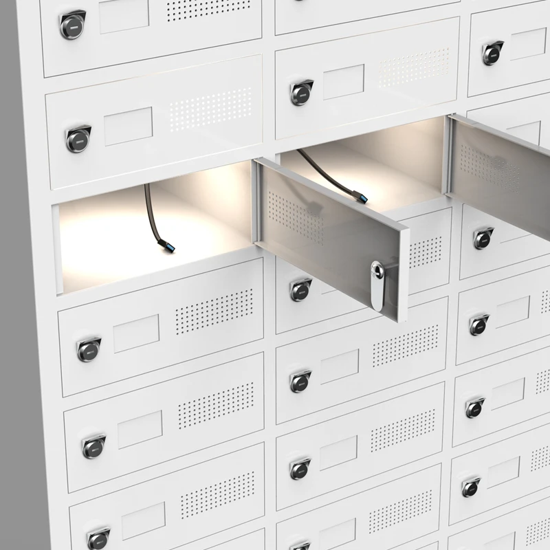 Multiple  Business Machine Cell Phone Charging Locker Narrow Compartment Boxes For Phone Charging In Airport