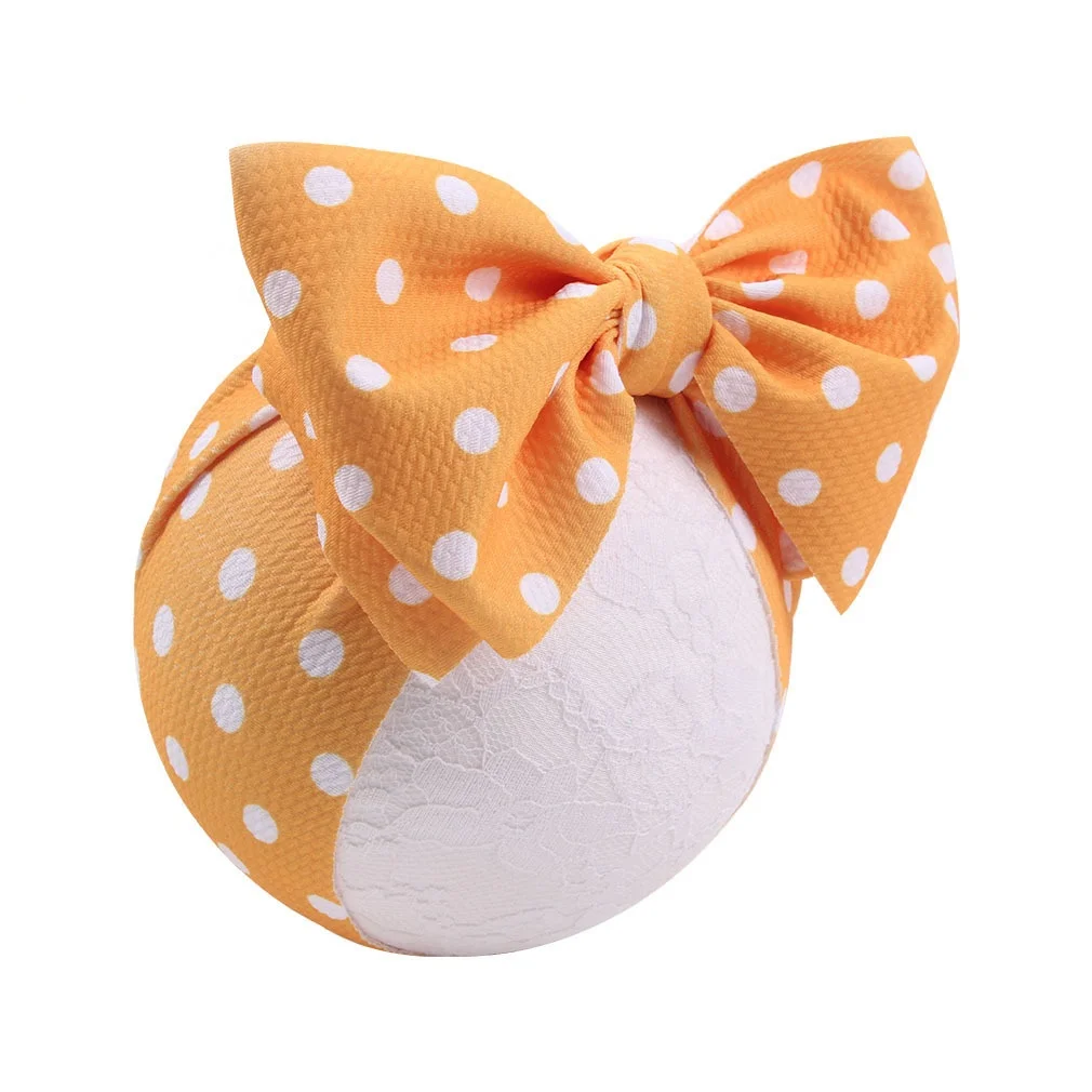 MIO Baby Bowknot Leopard Print Nylon Headband Fashion Print Baby Warm Headband