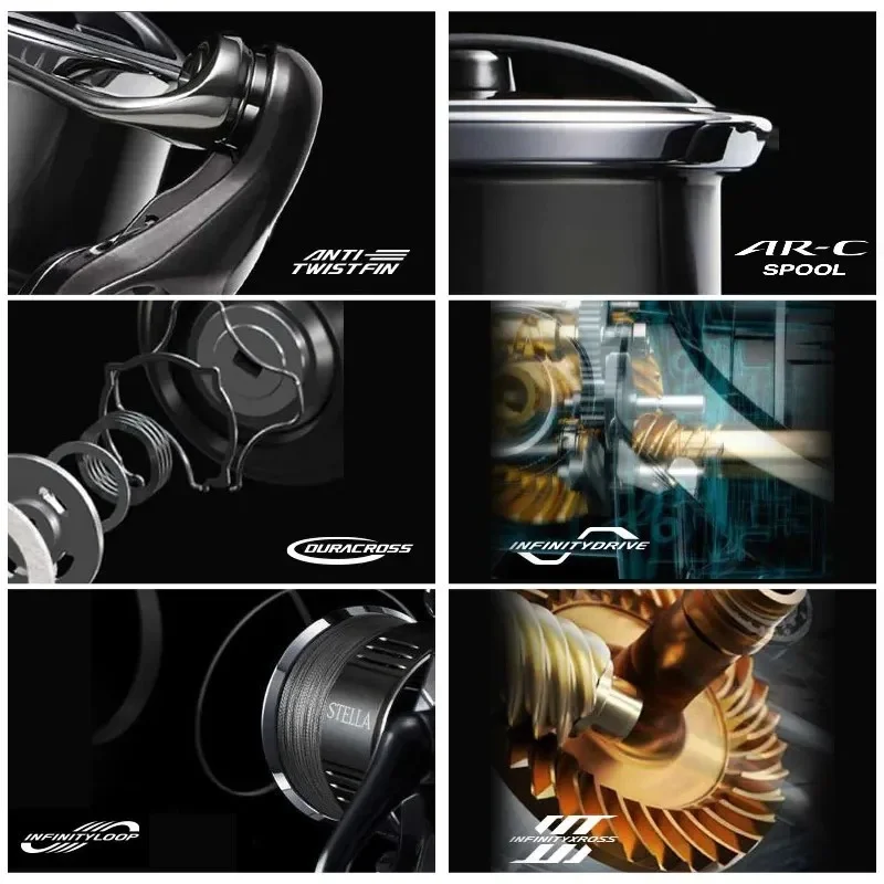 2022 SHIMANO Stella Original Fishing Spinning Reels C3000 C5000XG X-ship Saltwater Reels 2500S 2500HG Made Japan Metal Material