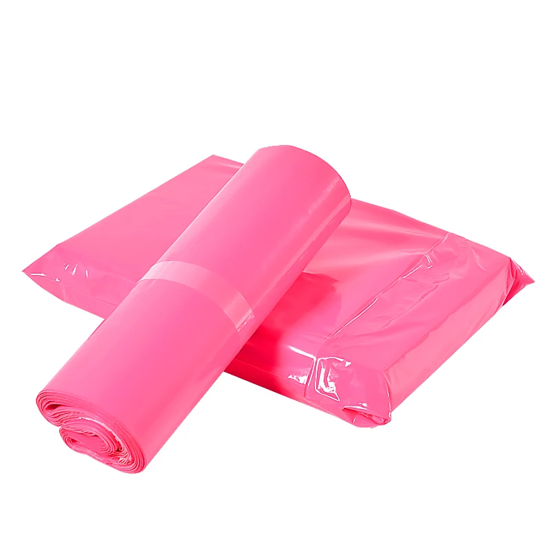 Cute Pink Plastic Courier Bag Poly Mailers Custom Printed Logo Shipping Envelope Mailing Bag With Thank You Note