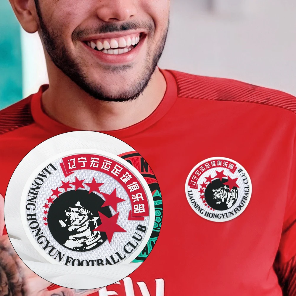 High Quality Iron Heat Press Soccer Patch Wholesale Tatami Embroidery Stickers for Football League Patch from Factory