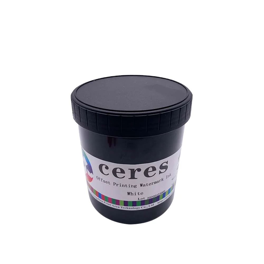 Hot Selling Ceres Screen Printing White Watermark Ink for Less 80 Grams Paper