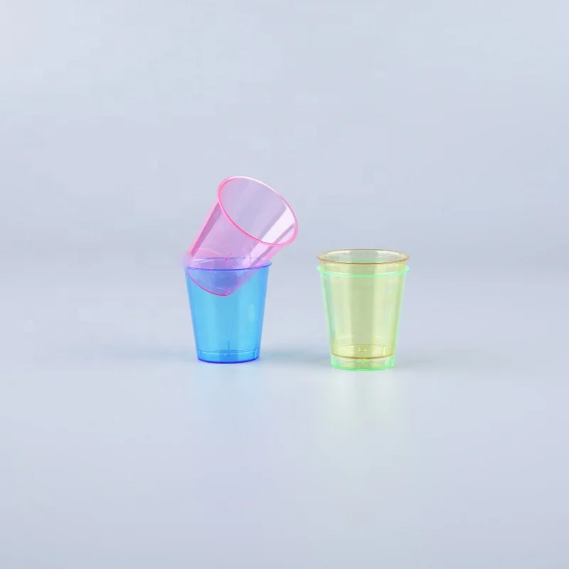  Stemless прозрачный 2cl красочная коробка чашки чая пластиковый пакет питьевой Вино Кубок очки для