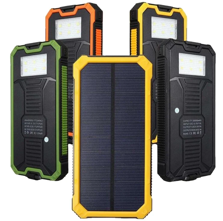 
Shenzhen new products portable charger Solar power bank 10000mah 