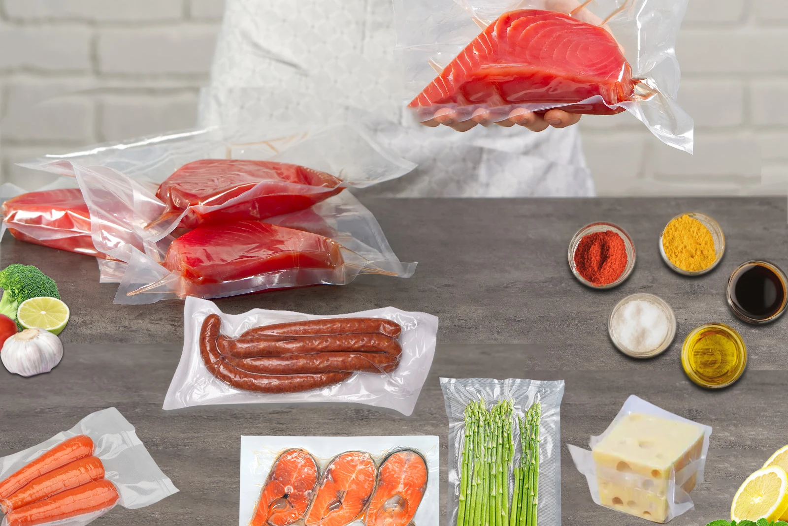 Large Capacity Automatic Swing Cover Double Chamber Food Vacuum Sealing Packing Machine