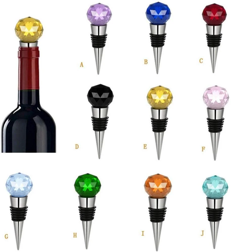 new design diamond shape top whiskey bottle glass crystal wine stopper