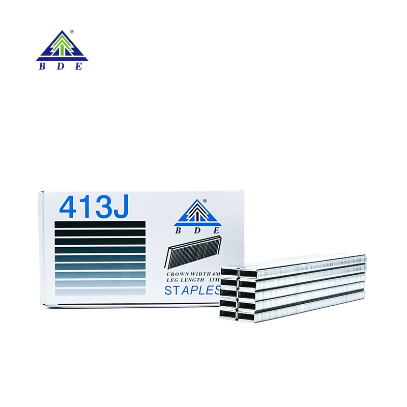 Wholesale U type nails 4J 410J 413J 419J staple pin OEM ODM Home Carton Packing Grapa Clavos Staples
