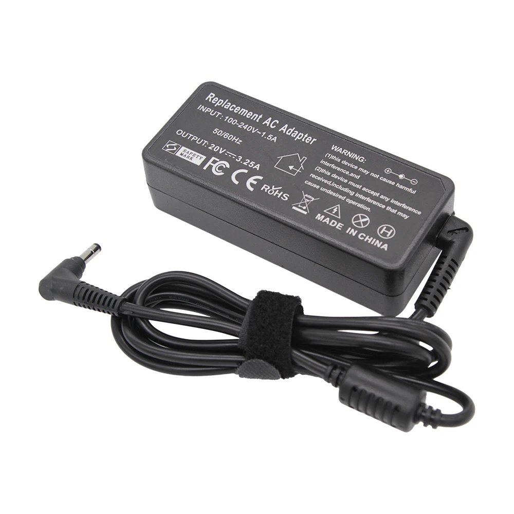FTEWUM 20V 3.25A 65W 4.0*1.7mm AC Laptop Charger For Lenovo IdeaPad 330s 320 100-15 B50-10 YOGA 710 510-14ISK Redmibook 14 13