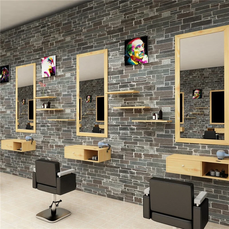 Barbershop hair dresser salon furniture mirror beauty station makeup table with mirror