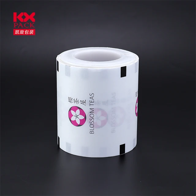 Custom Print Boba Tea Sealing Cups Kraft Paper Sealer Film Bubble Tea Sealing Film for Juice