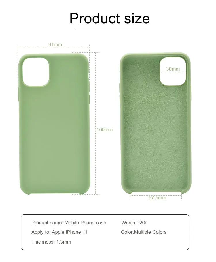 Skin-friendly Liquid Silicone Case for iPhone 3 Sides Polished Silicone Phone Cover for iPhone 12/13 Mini/Pro/Pro Max