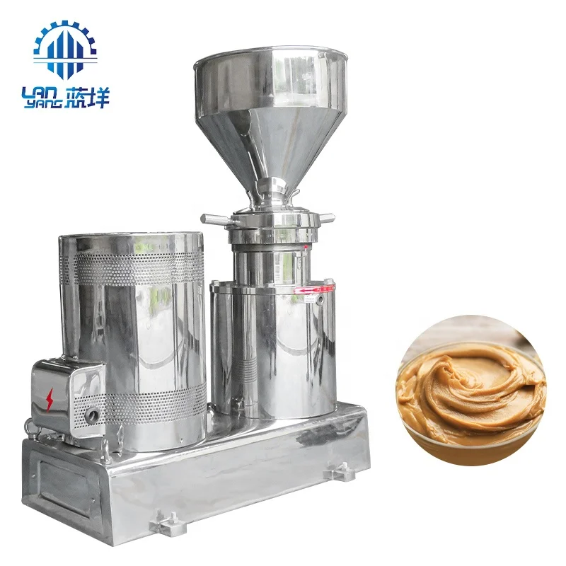 stainless steel horizontal colloid mill cosmetics cream emulsifying machine peanut butter soybean milk making machine