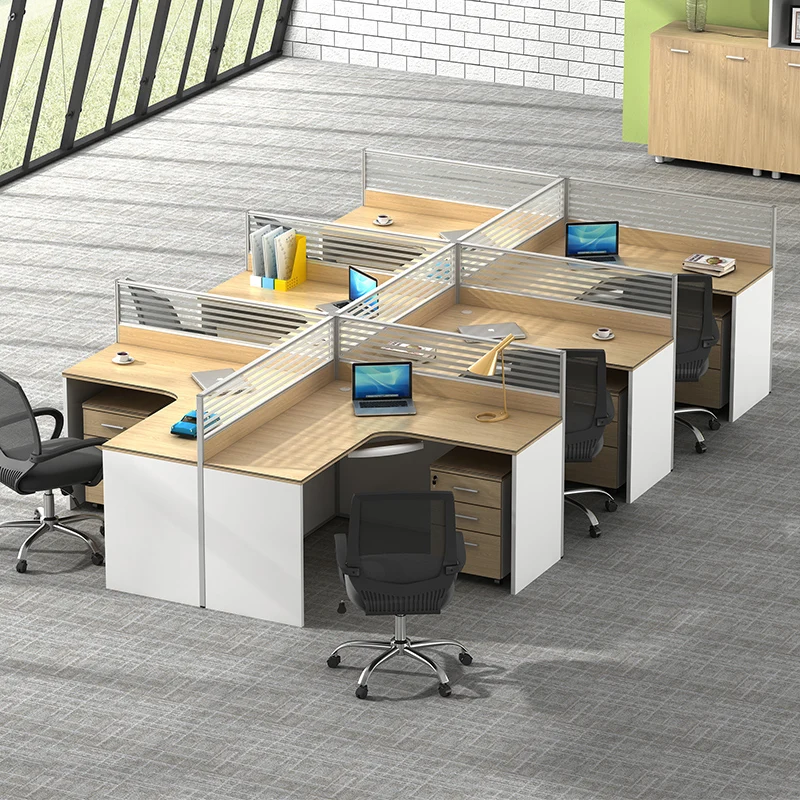 High quality 	 executive wooden office desk desk table office  4 6  person staff workstation office work desks
