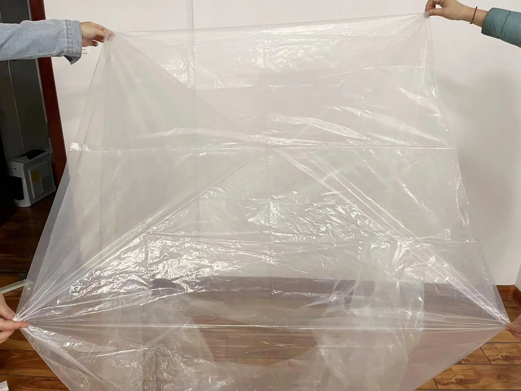 Factory Plastic waterproof reusable pallet cover, pe thermal pallet top cover