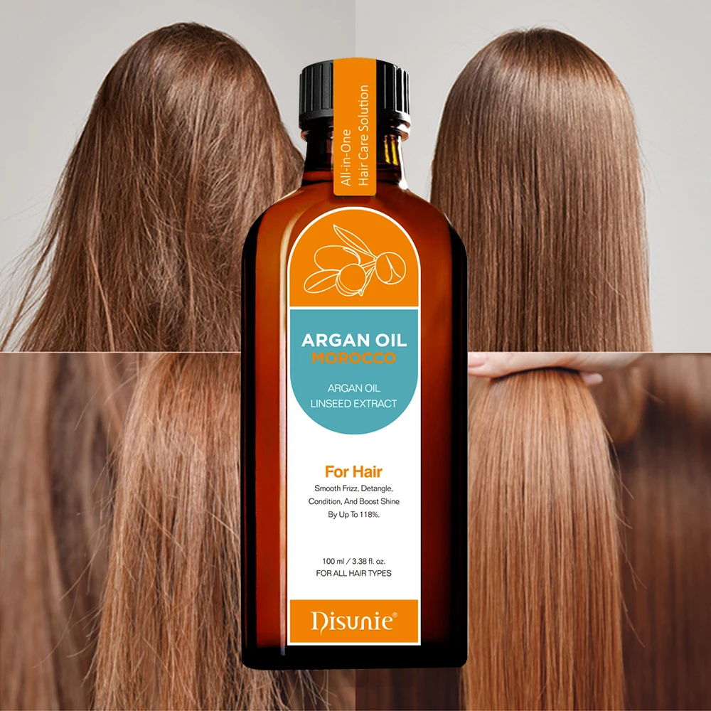 Disunie Herbal Hair Care Oil Argan Oil With Linseed Extract Deep Moisturizing Hair Damage Repair Products