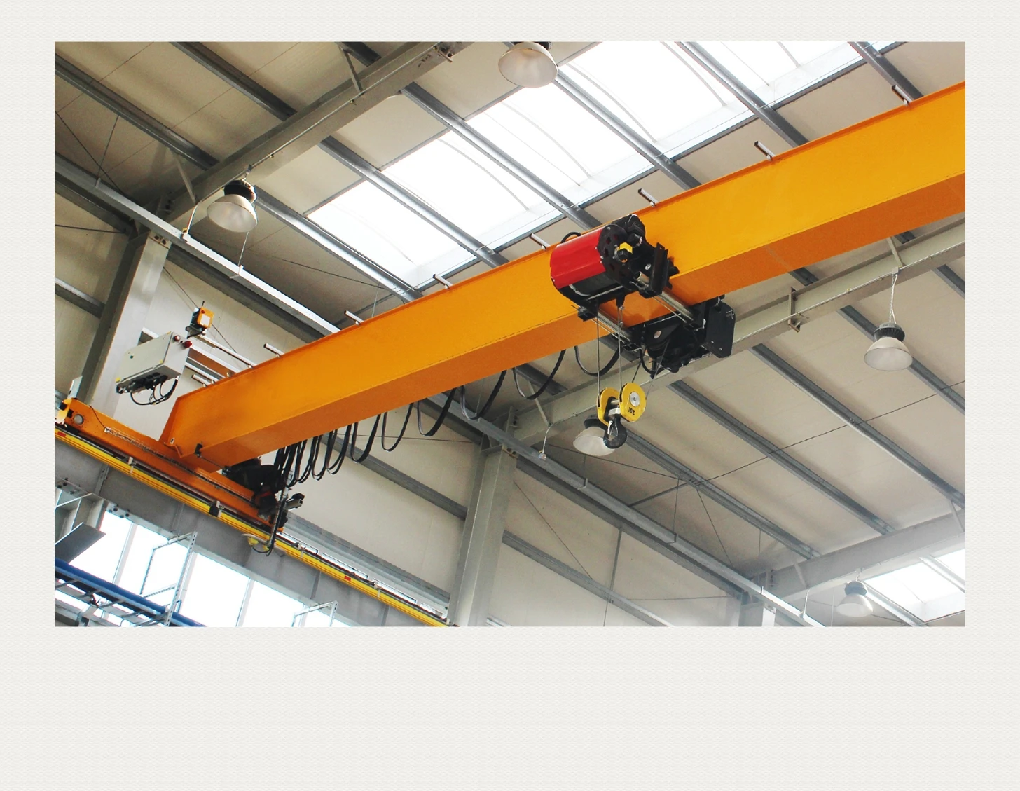single beam euro style overhead crane 4.5 ton 6.5 ton 7.5 ton with low headroom electric hoist lifting