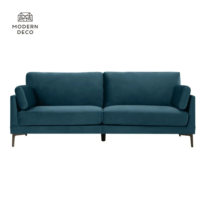 upholstered velvet sofas  with head rest modern style interior sofa furniture living room factory direct manufacturer