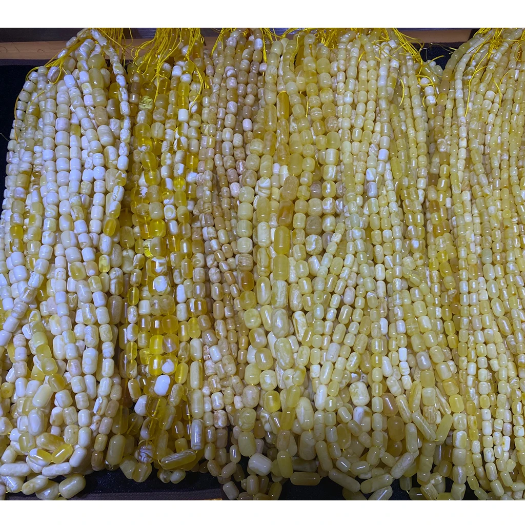 Natural amber Baltic Russia high quality white capsule amber Muslim prayer beads Amber Beads Rosary Beads