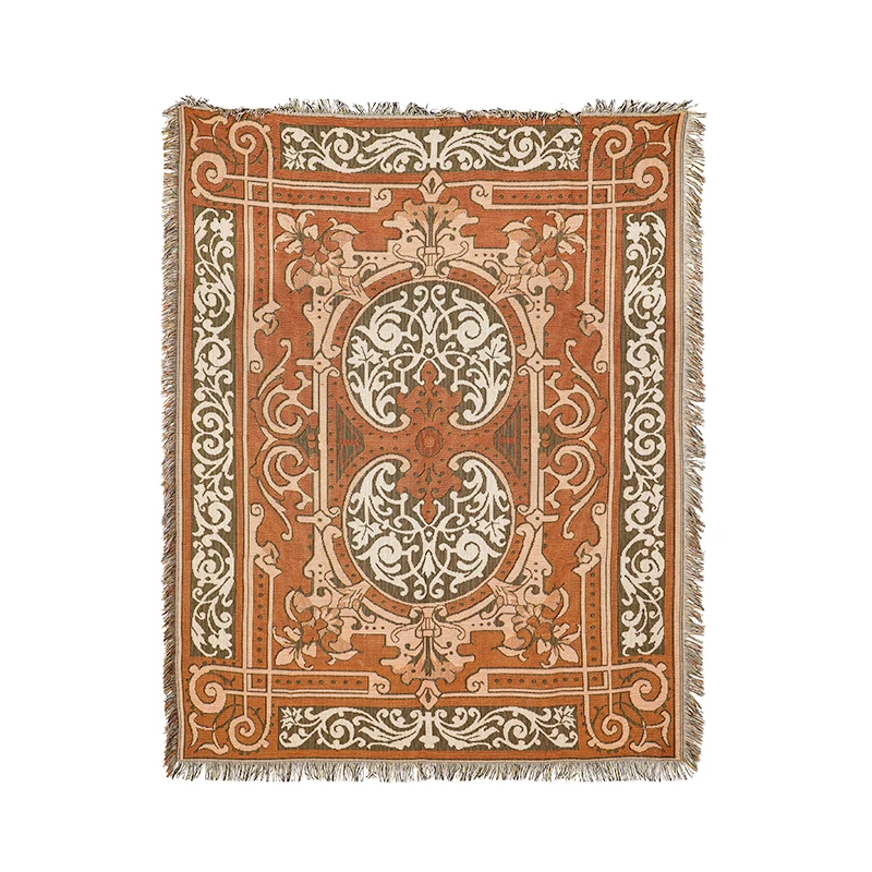 100% Cotton Custom Tapestry Woven Blanket Bohemian Picnic Rugs Throw  Rugs